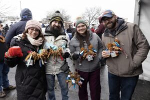 group of people at a winter beer festival in st. joseph Michigan