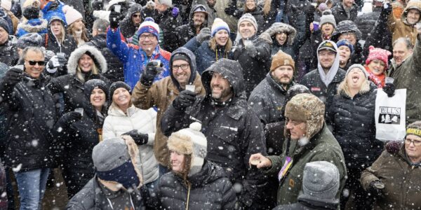 group of people at a winter beer festival in st. joseph michigan