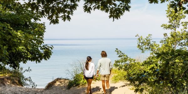 2022 016 Saugatuck Couple Overlook Dunes Summer Scaled